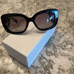 Prada SPR 27O 54D19 1AB-3M1 135 2NSunglasses Baroque Swirl Polished Black w/case